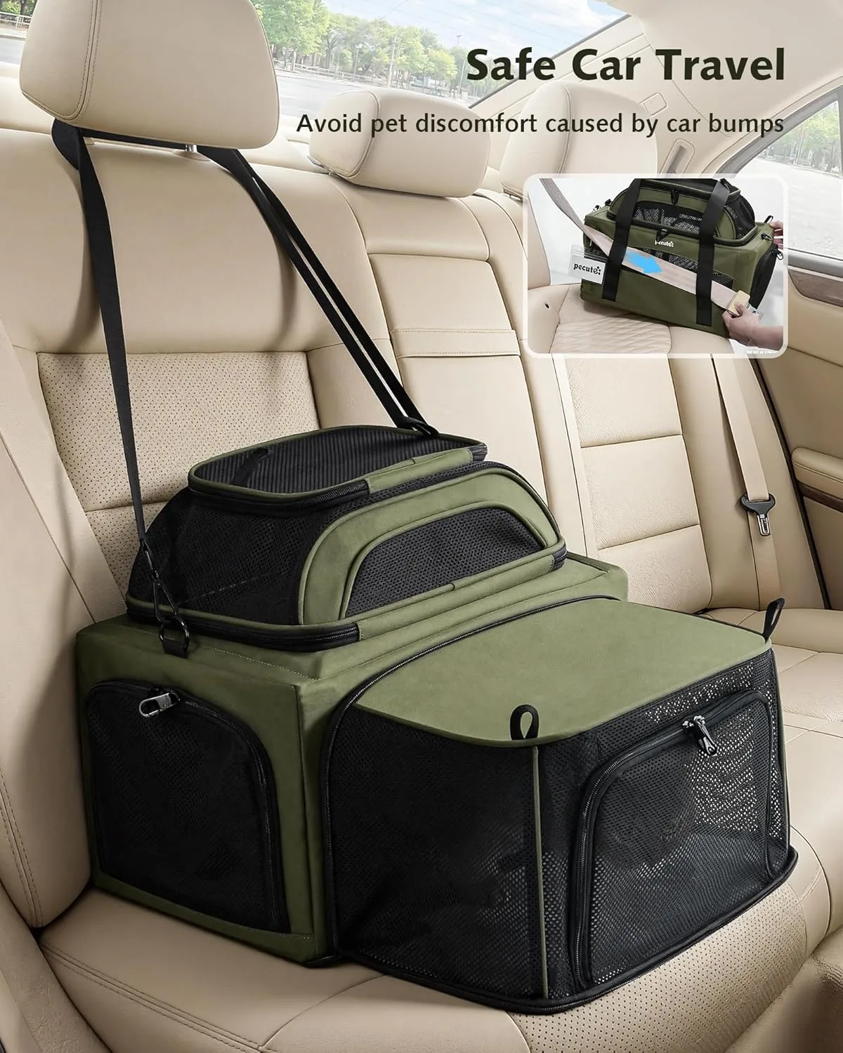 Pecute Expandable Soft Pet Carrier
