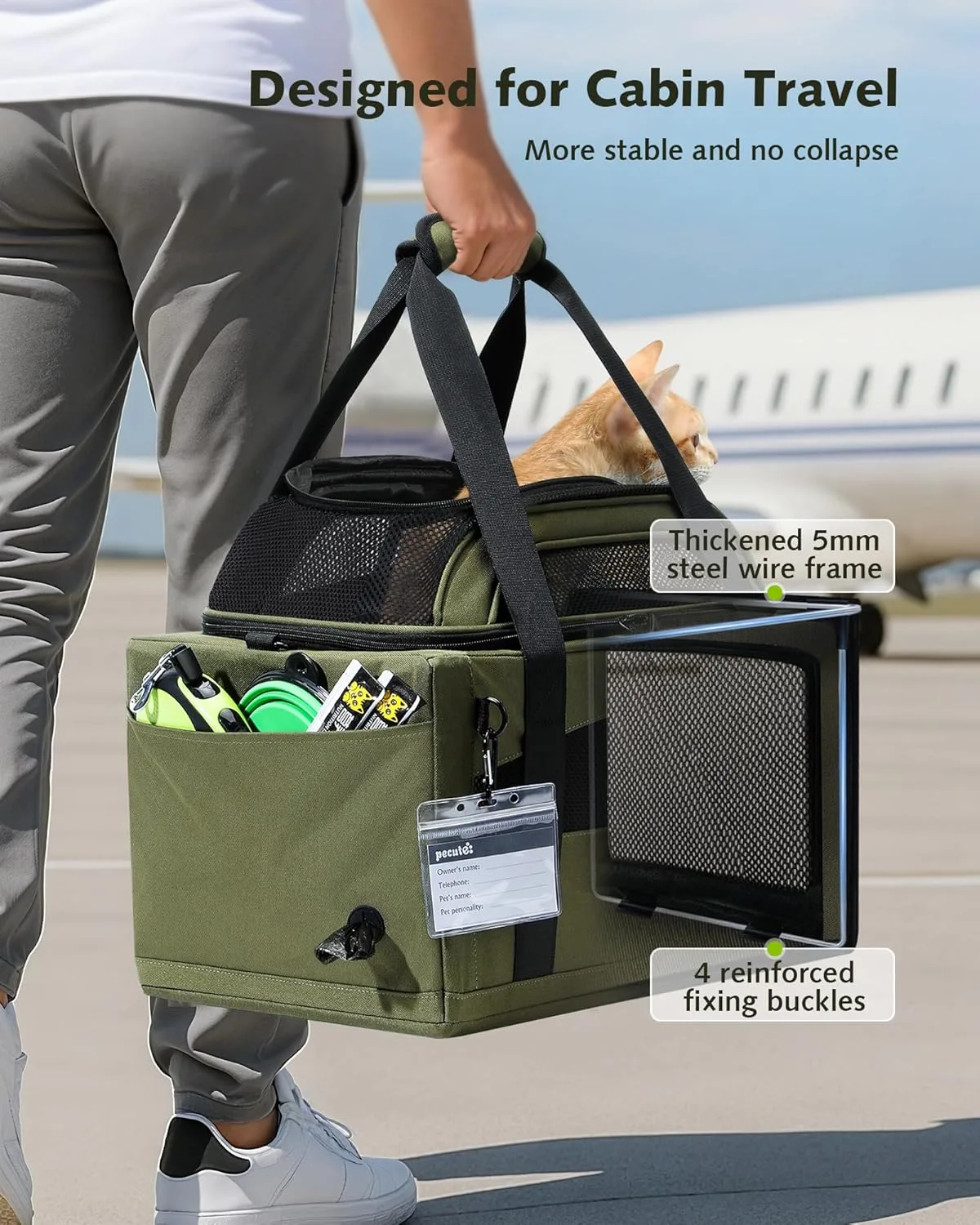 Pecute Expandable Soft Pet Carrier image 2